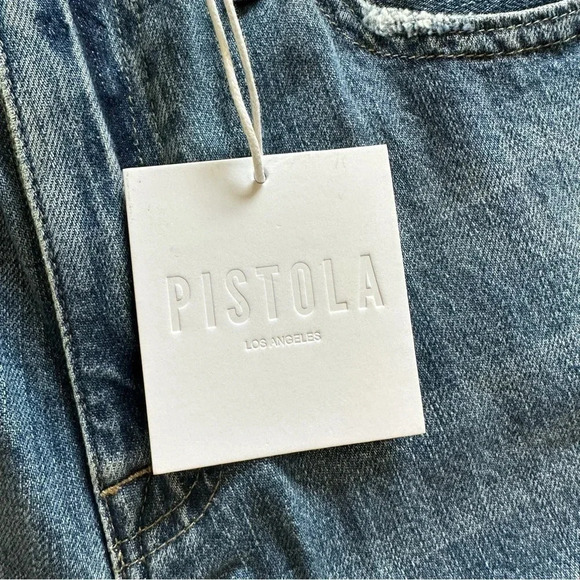 Pistola Presley High Rise Relaxed Roller Distressed Denim Jeans Size 27 NWT - Picture 5 of 12